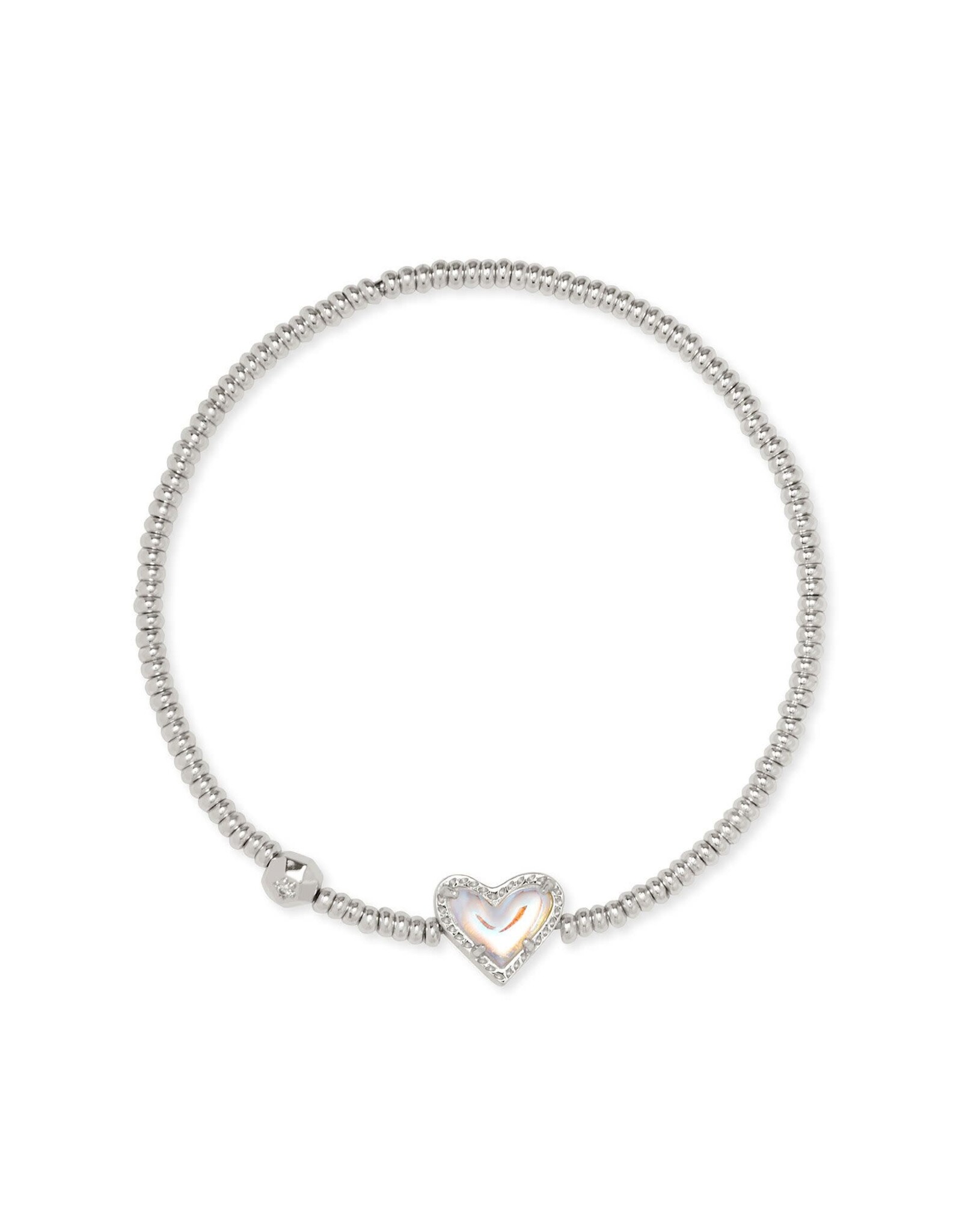 Ari Heart Silver Stretch Bracelet