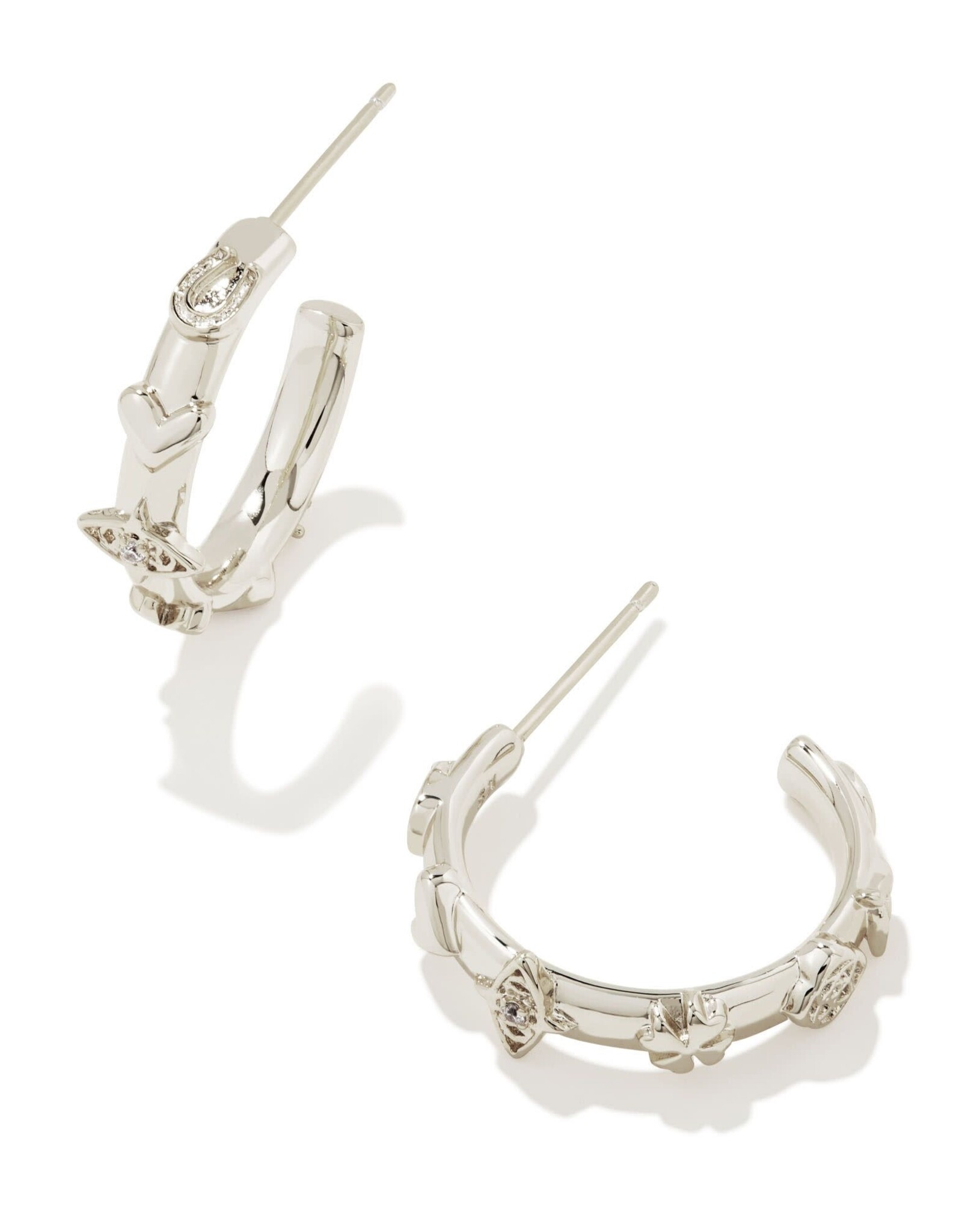 Beatrix Small Hoop Earrings in Silver