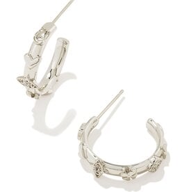 Beatrix Small Hoop Earrings in Silver