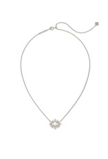 Grayson Silver Sunburst Frame Short Pendant Necklace