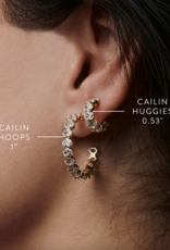 Cailin Crystal Hoop Earrings Rhod White CZ