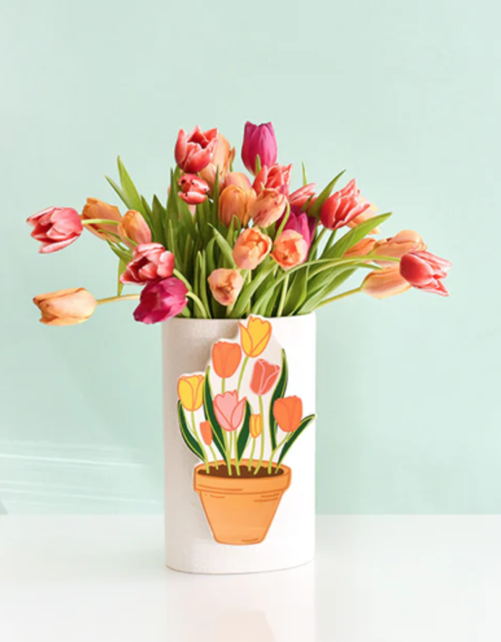 Big Attachment Pot Of Tulips