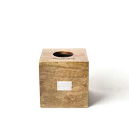 Happy Everything Mini Square Wood Tissue Box Cover