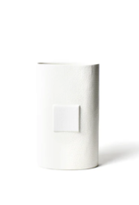 Big Oval Vase White Small Dot