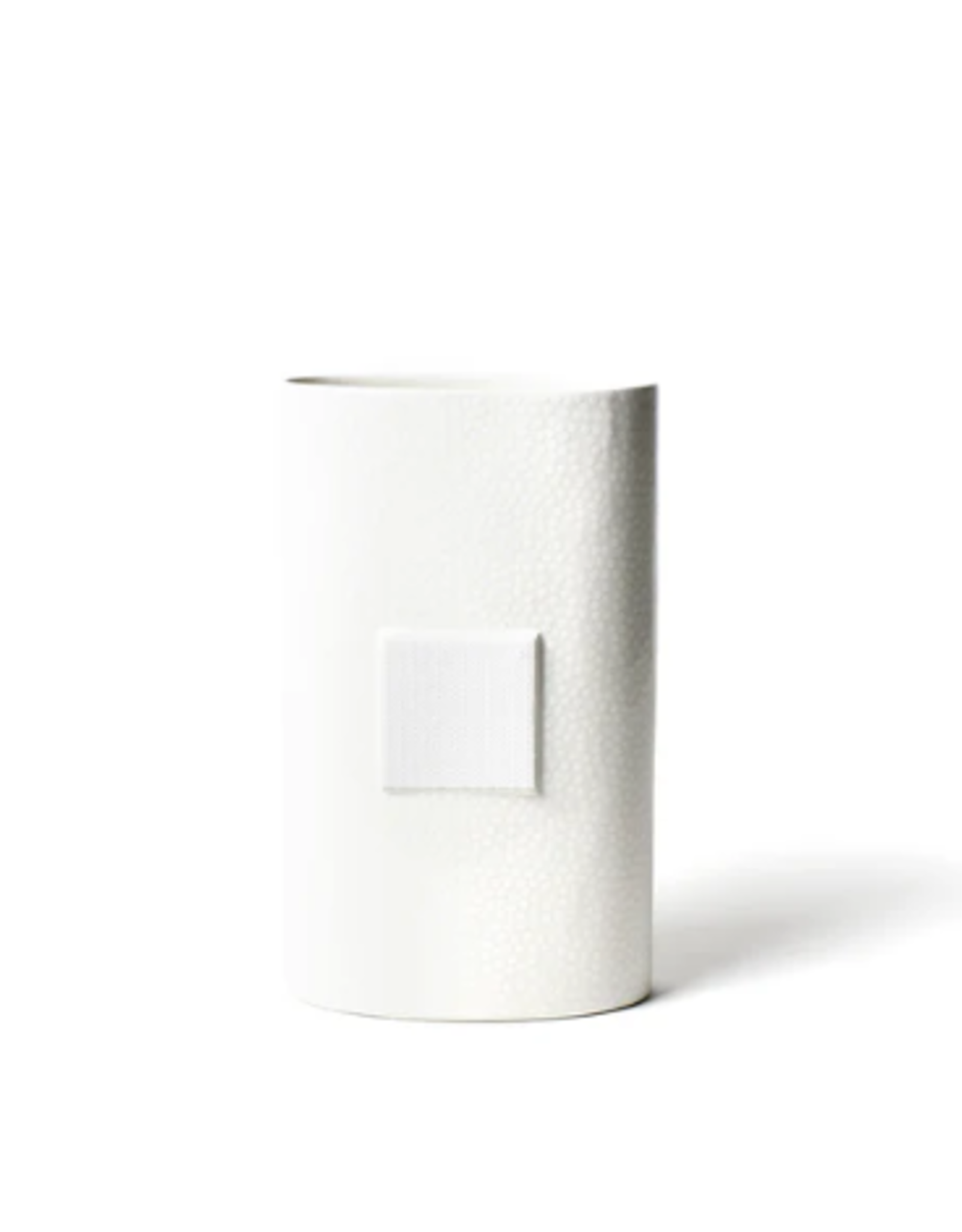 Big Oval Vase White Small Dot