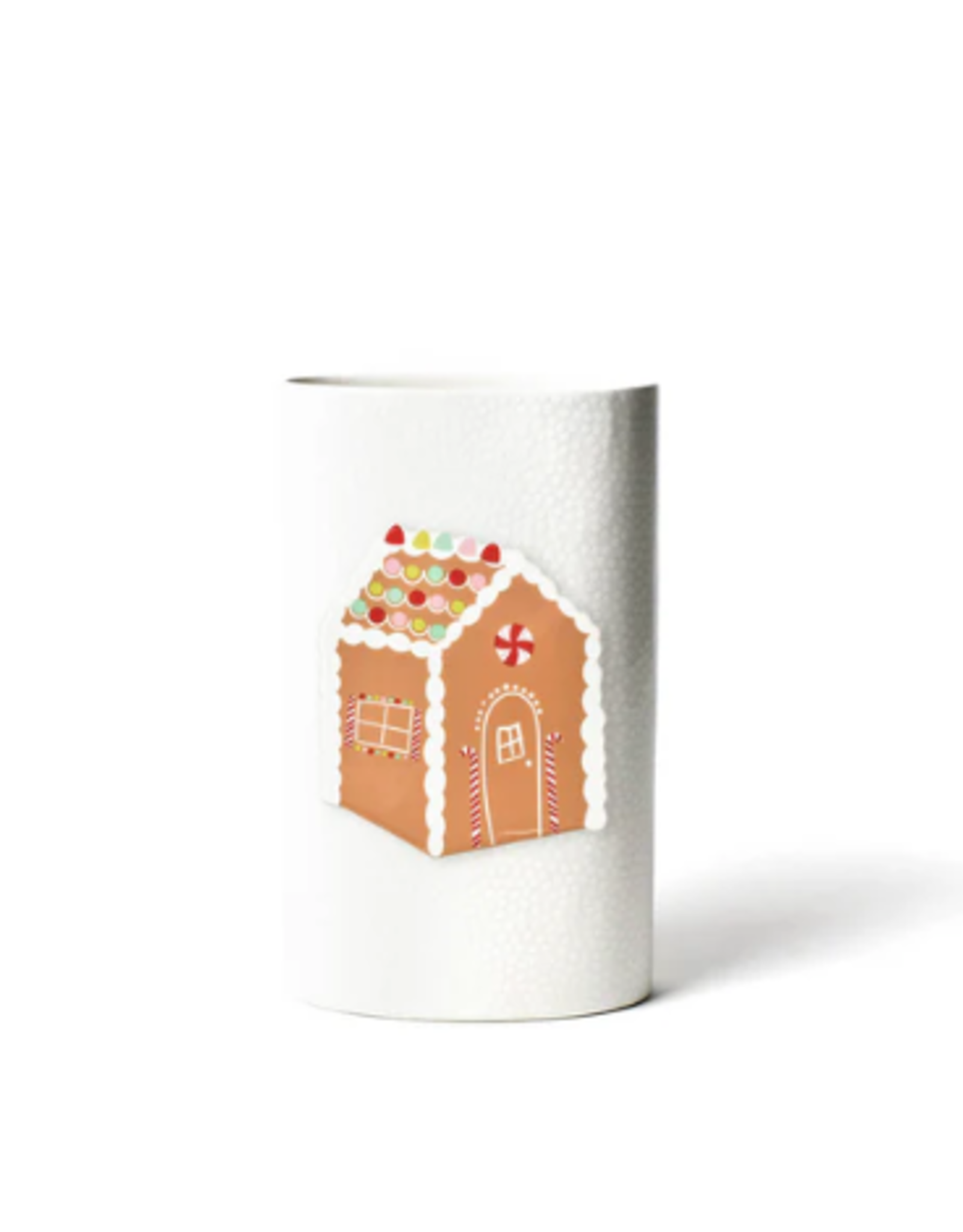 Big Oval Vase White Small Dot