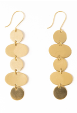 Earring Gretchen Oval Circle Brass