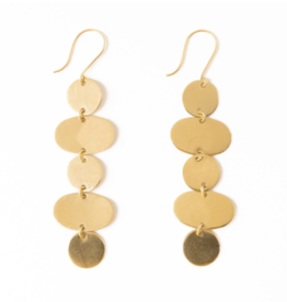 Earring Gretchen Oval Circle Brass