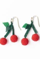 Lottie Cluster Dangle Luxe Earrings Cherry