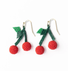 Lottie Cluster Dangle Luxe Earrings Cherry