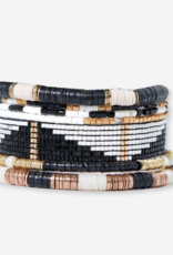 Bracelet Mixed Stack of 7 Paint It Black