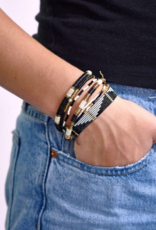 Bracelet Mixed Stack of 7 Paint It Black