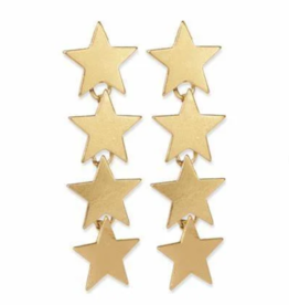 Earring Juliet Falling Stars Brass