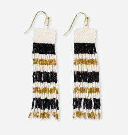 Earrings Billie Horizontal Stripes Black