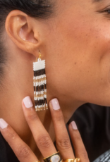 Earrings Billie Horizontal Stripes Black
