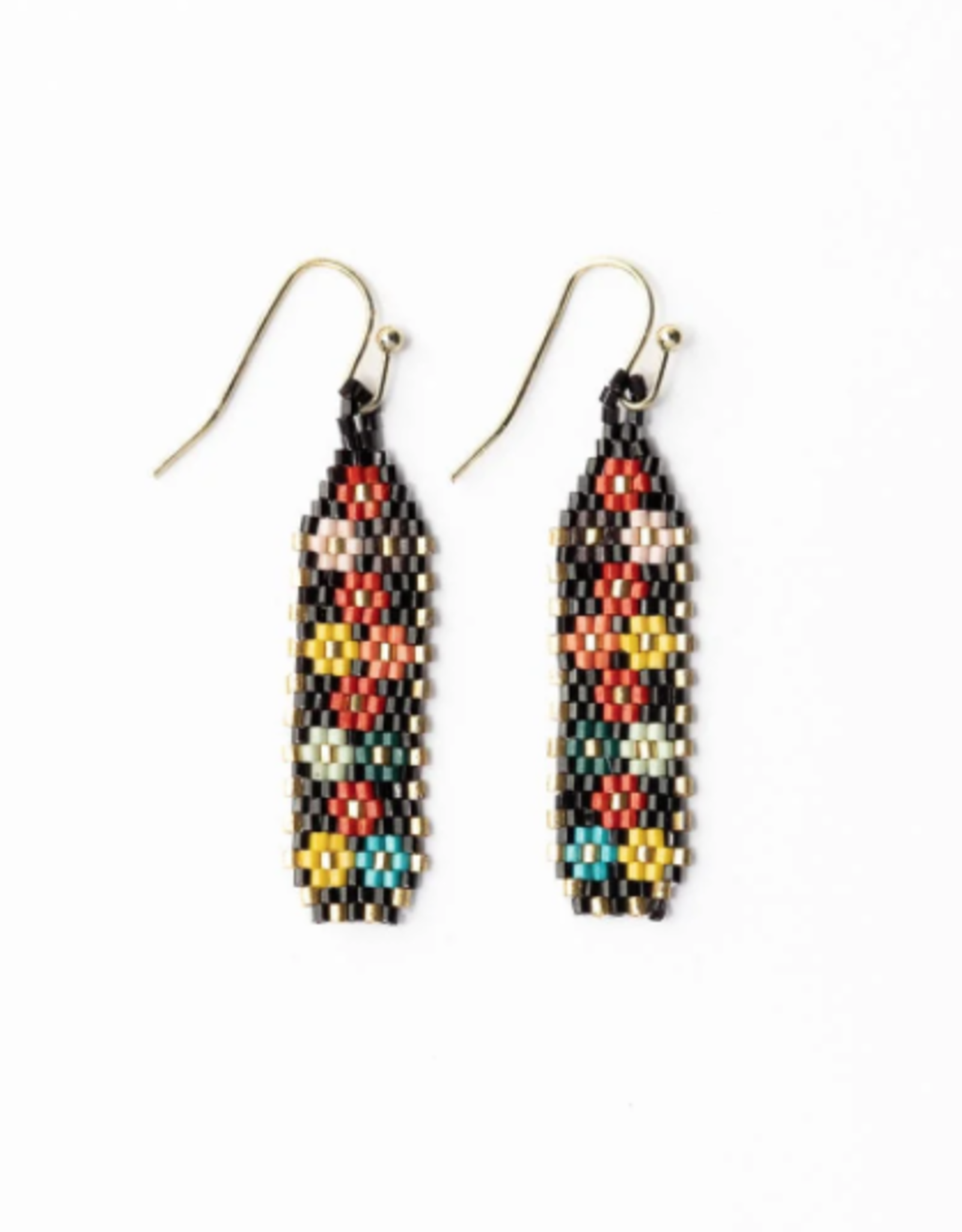 Nadia Floral Design Petite Luxe Earring Black