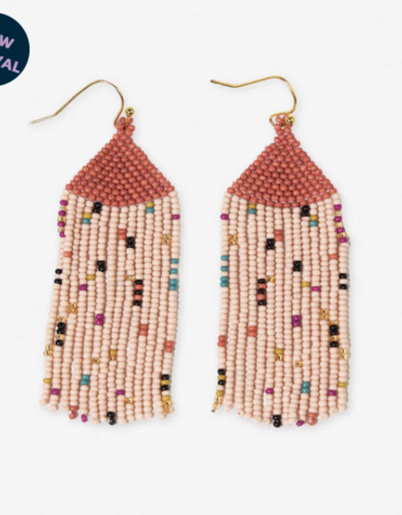 Earring Agnes Confetti Desert Beaded Fringe