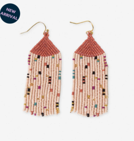 Earring Agnes Confetti Desert Beaded Fringe