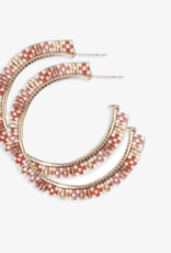 Earrings Cream/ Blush Hoops