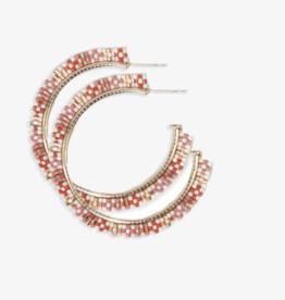 Earrings Cream/ Blush Hoops