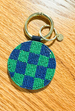 Kelsey Cherries Seed Bead Bag Accessory Key Ring Red