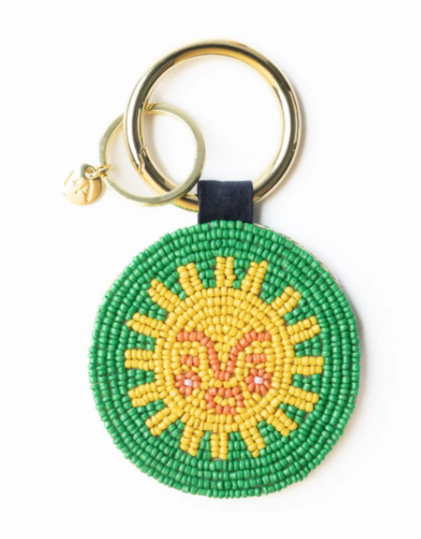 Kelsey Soleil Sun Seed Bead Bag Accessory Key Ring