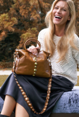 Sheila Medium Truffle w/Studs
