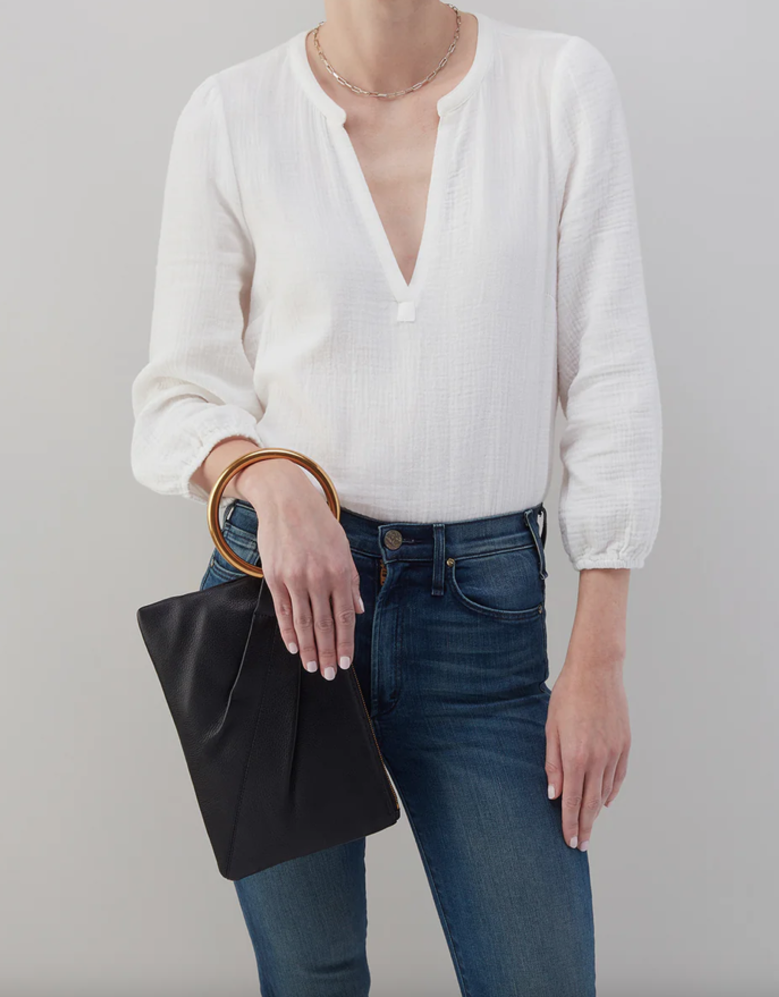 Sheila Ring Clutch Black