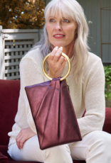 Sheila Ring Clutch Frosted Plum