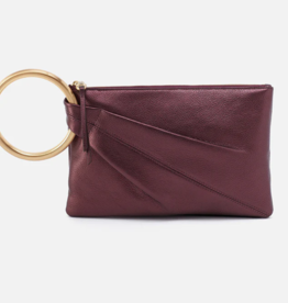 Sheila Ring Clutch Frosted Plum