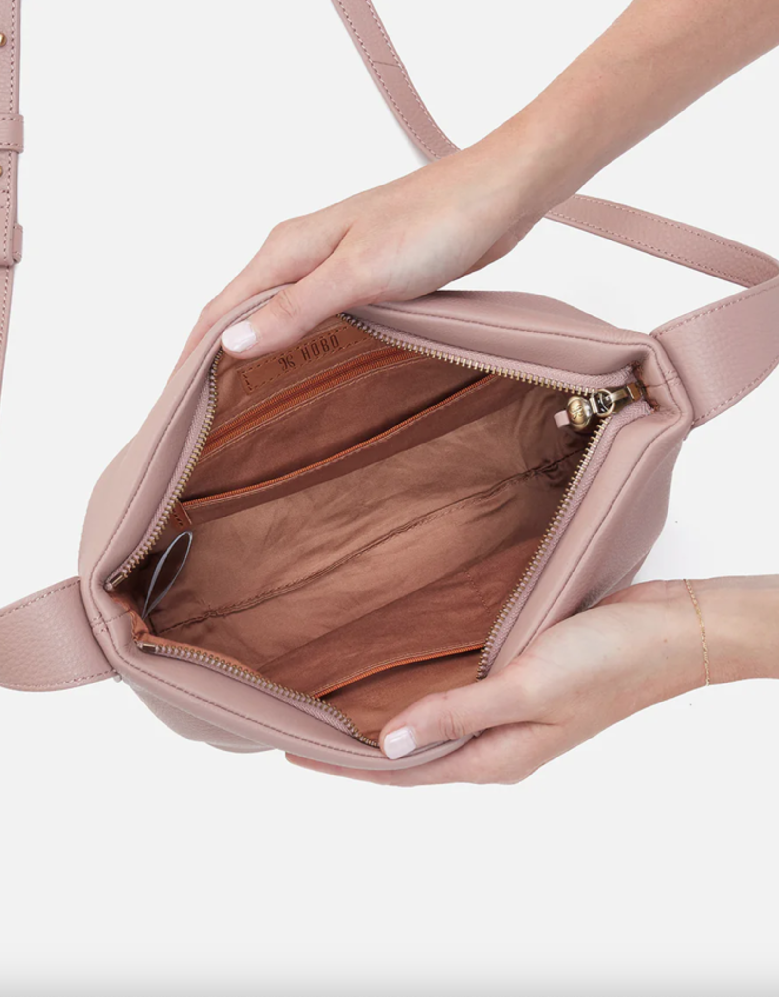 Collette Crossbody Pebbled Leather Blush