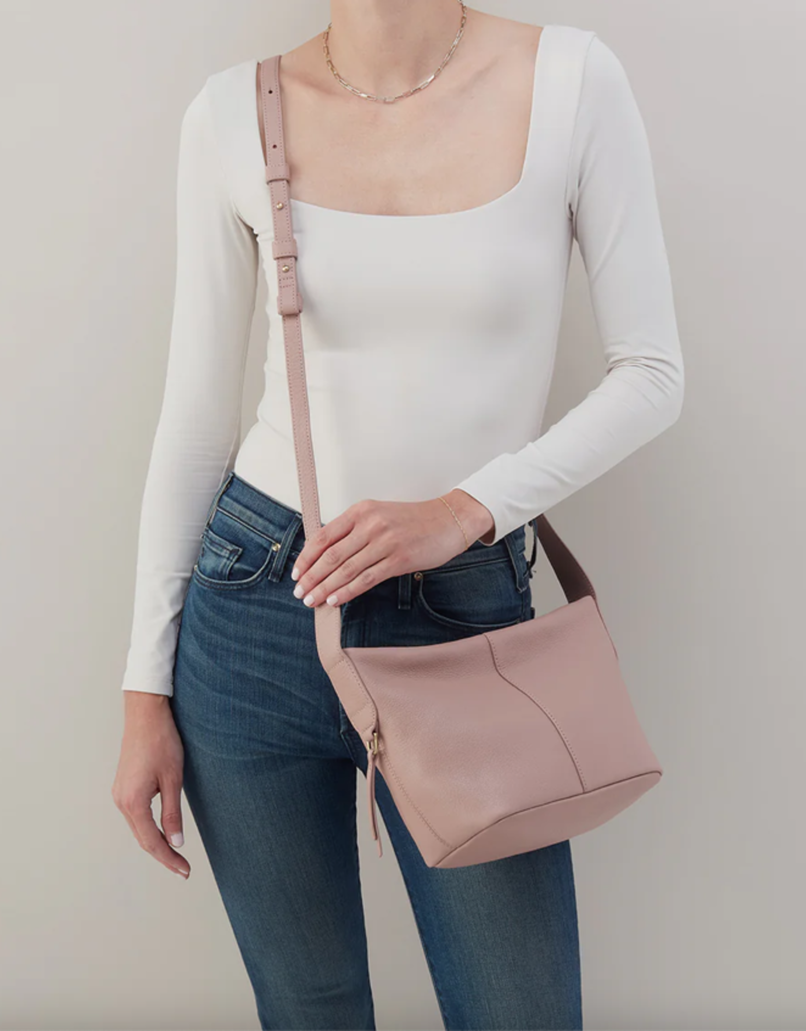 Collette Crossbody Pebbled Leather Blush