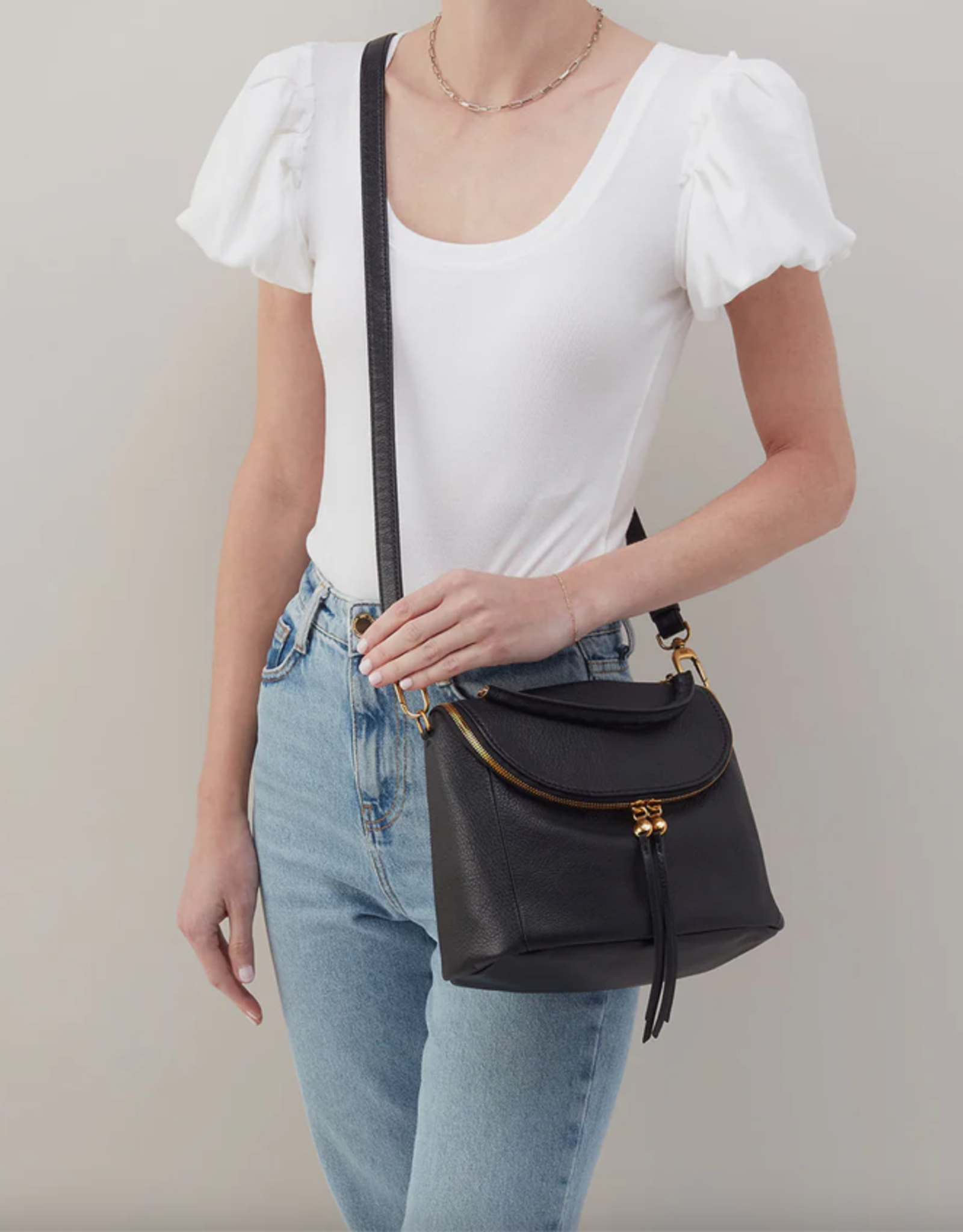 Fern Top Handle Satchel Black