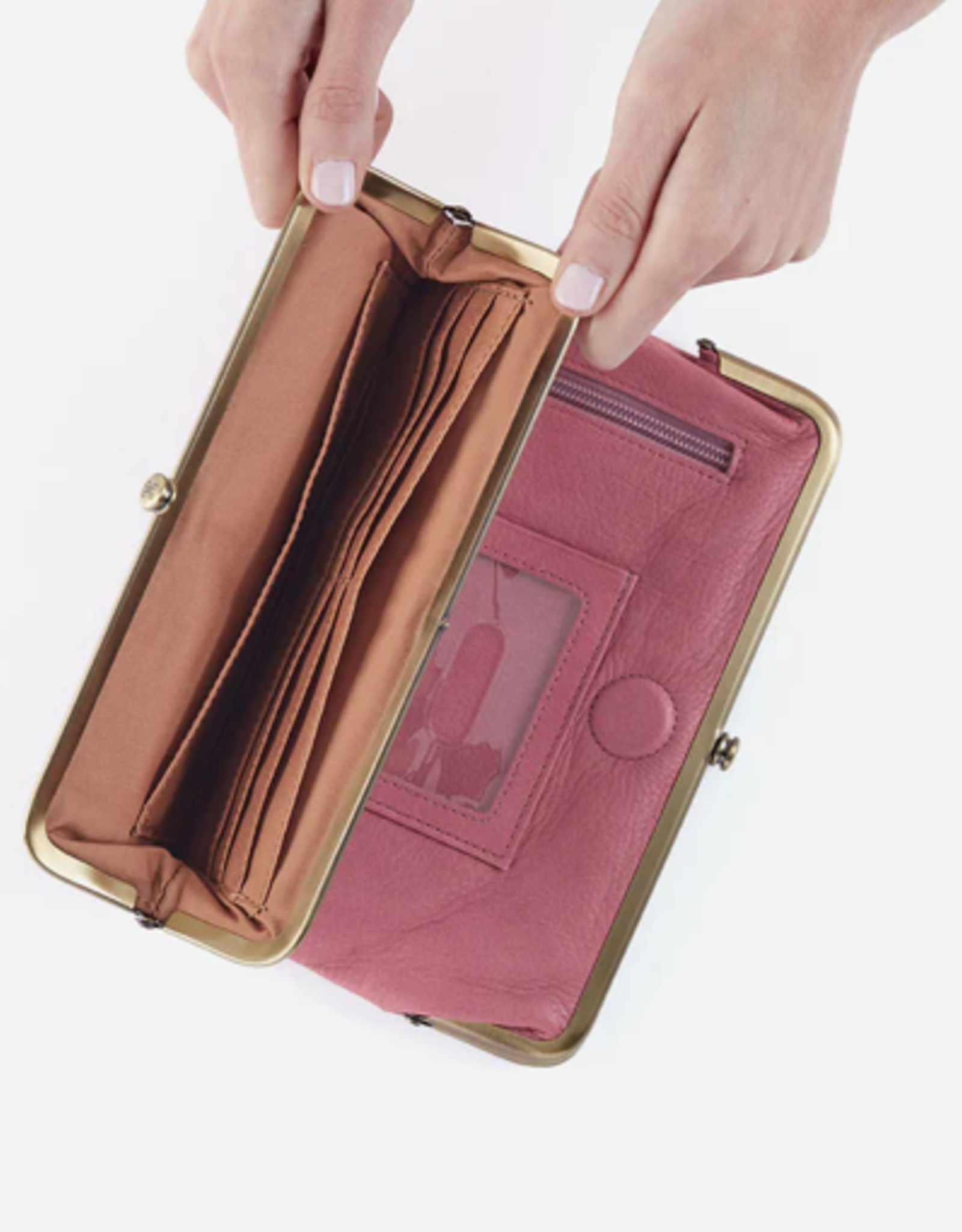 Lauren Clutch Wallet Mauve Embossed