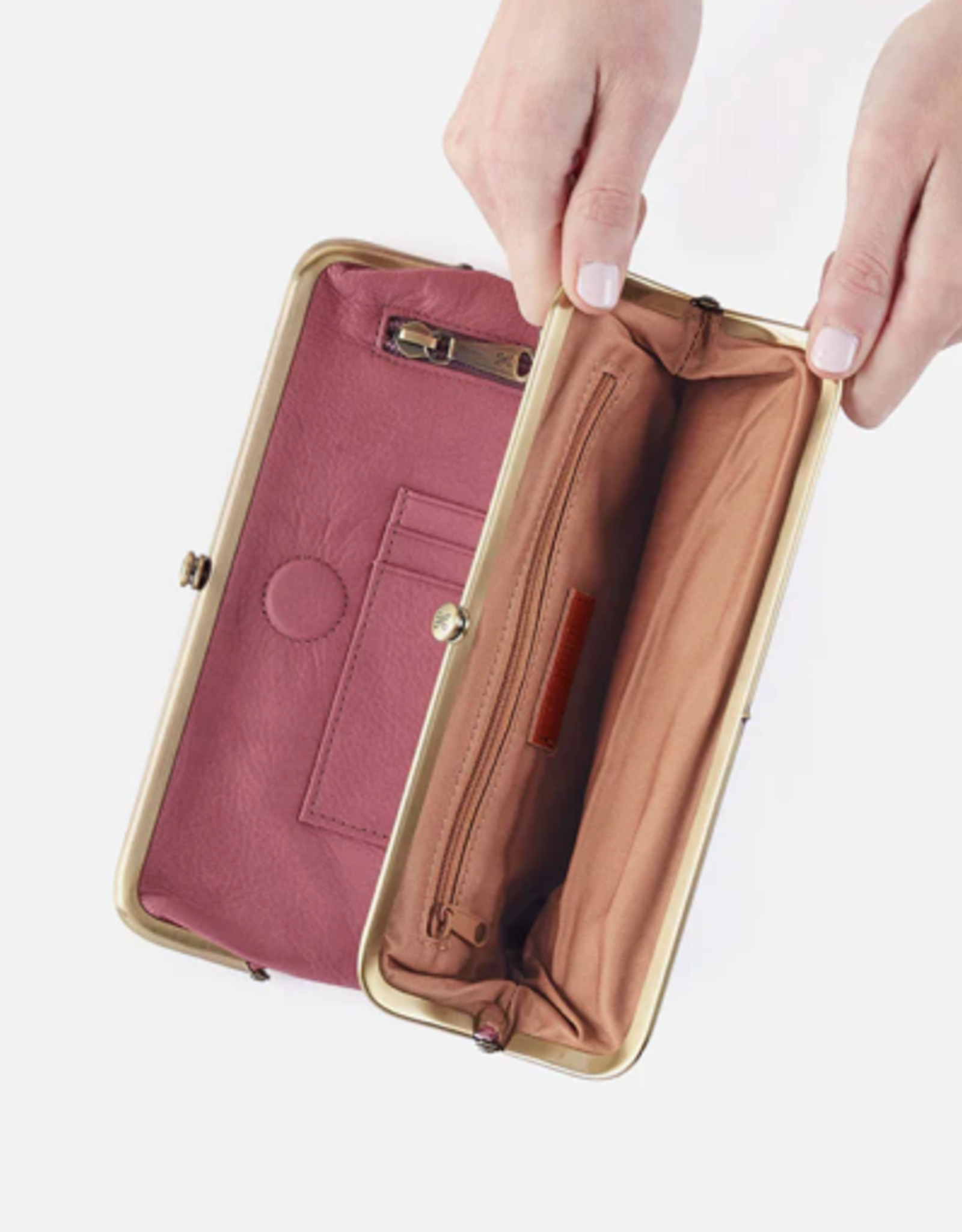 Lauren Clutch Wallet Mauve Embossed