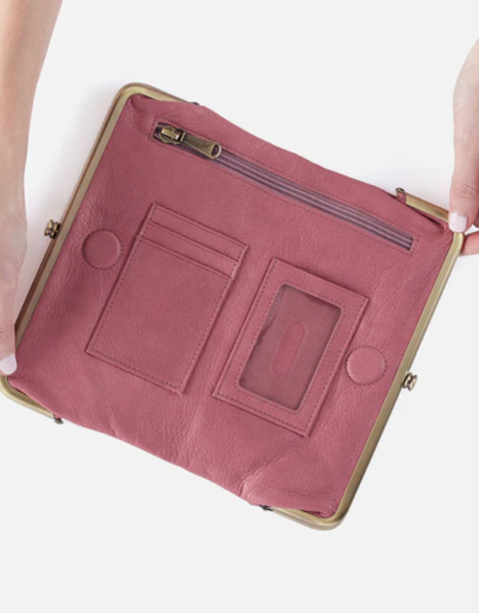 Lauren Clutch Wallet Mauve Embossed