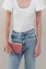 Lauren Clutch Wallet Mauve Embossed