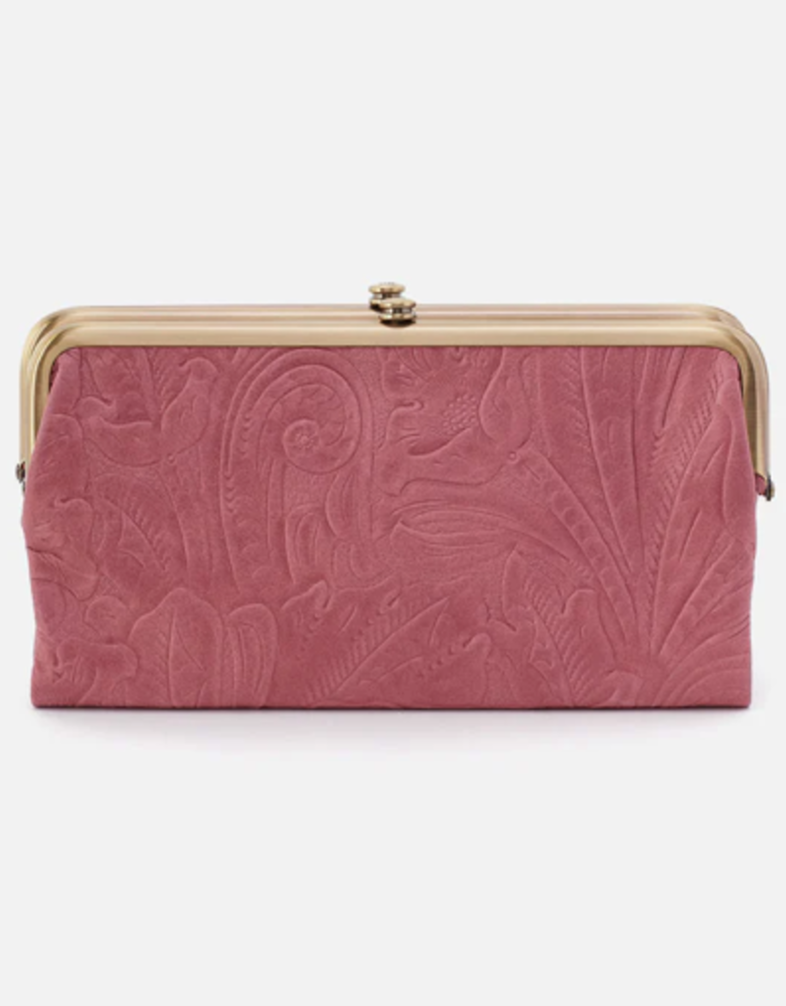 Lauren Clutch Wallet Mauve Embossed