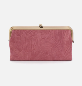 Lauren Clutch Wallet Mauve Embossed
