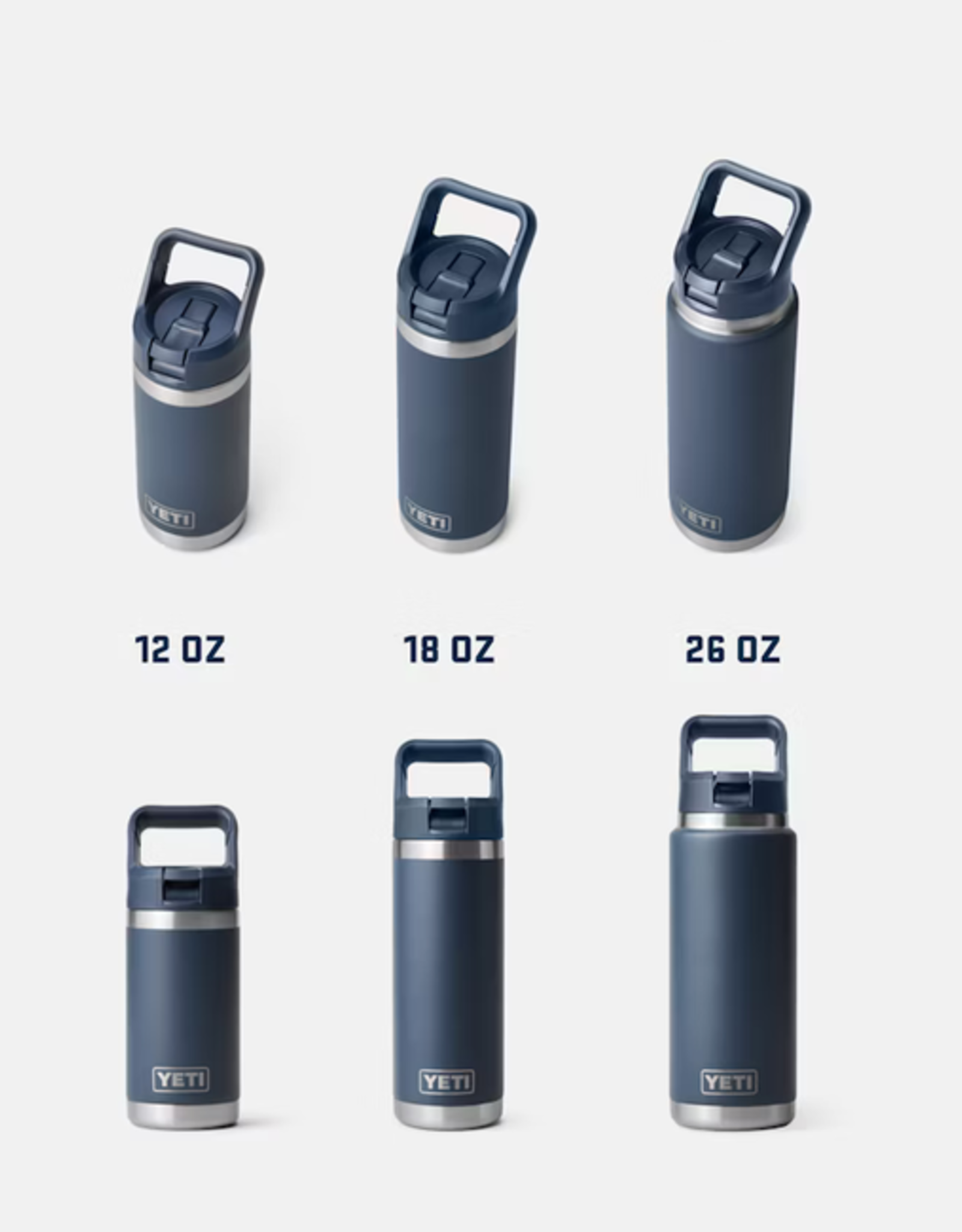Rambler 18oz Straw Bottle Navy
