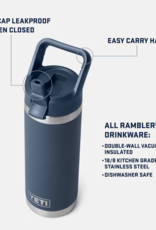 Rambler 18oz Straw Bottle Navy