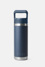 Rambler 18oz Straw Bottle Navy