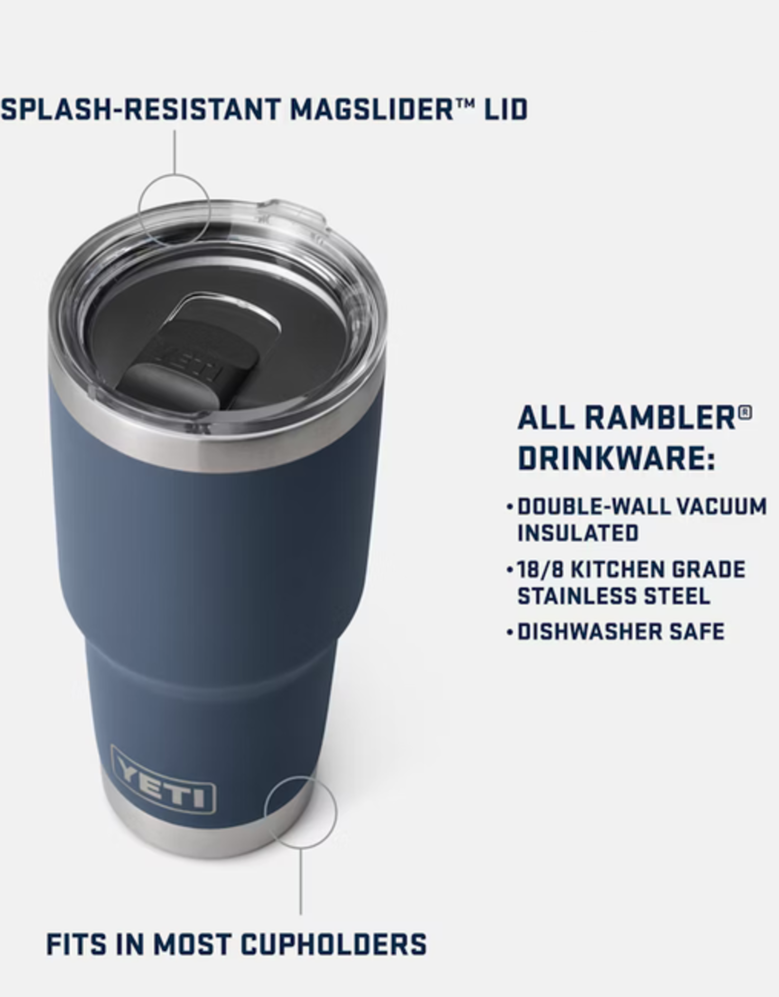 Rambler 30oz Tumbler Navy
