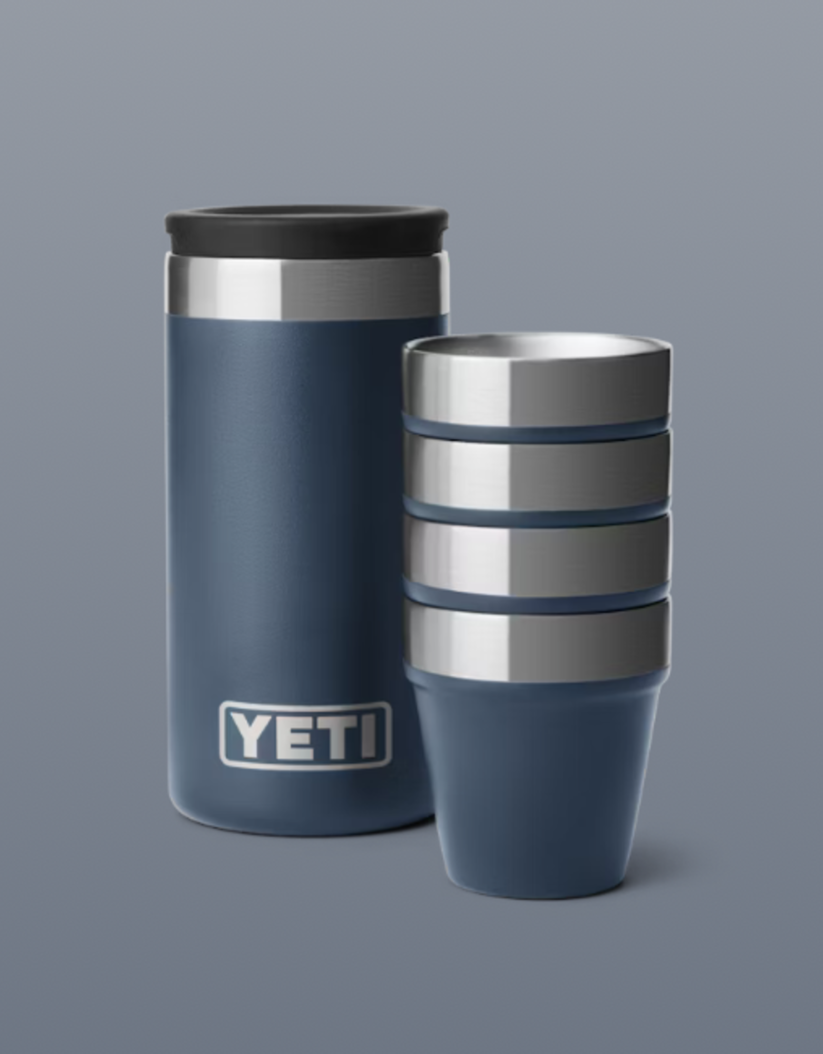 Yeti Shot Glasses & Case Navy