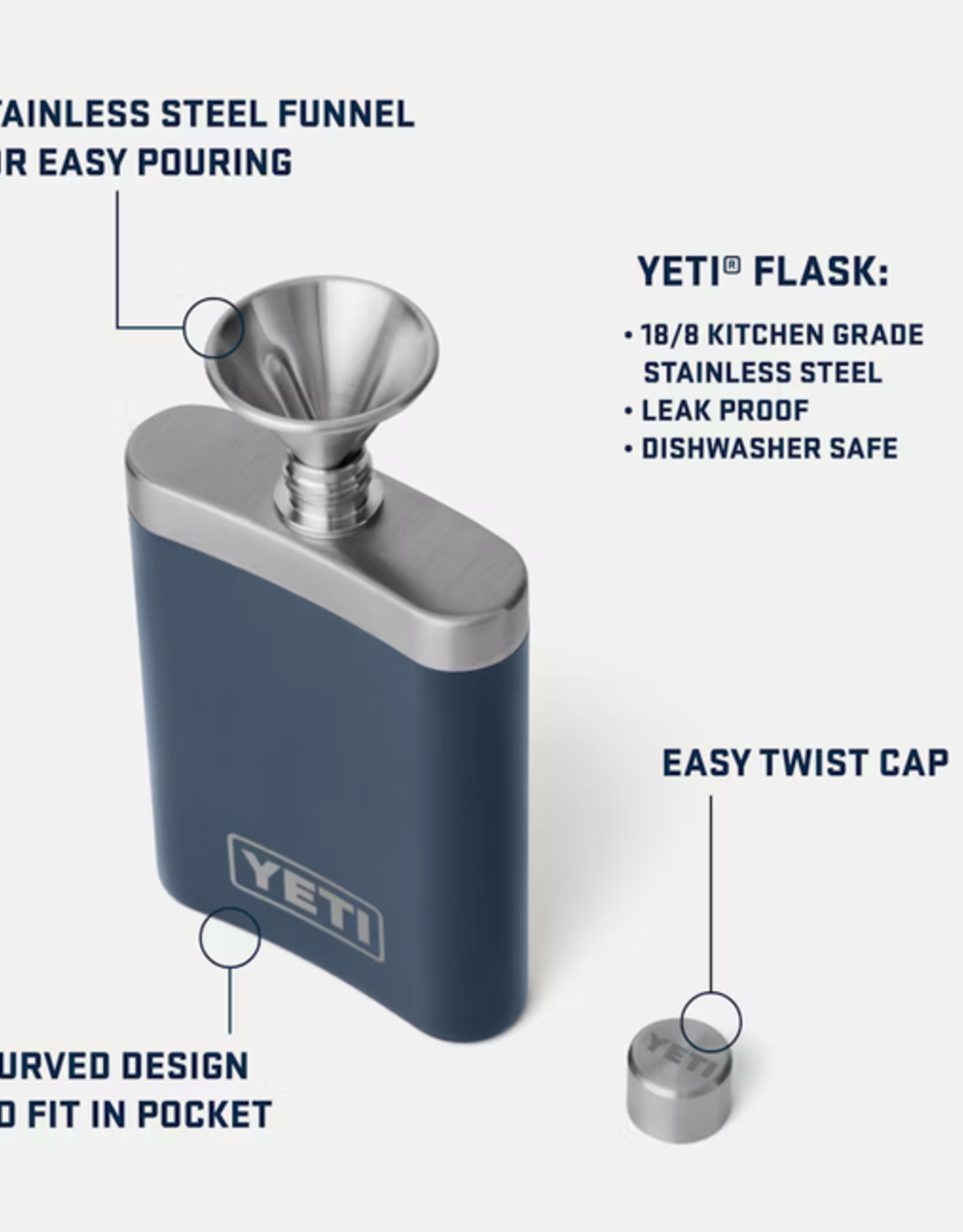 Yeti Flask Navy