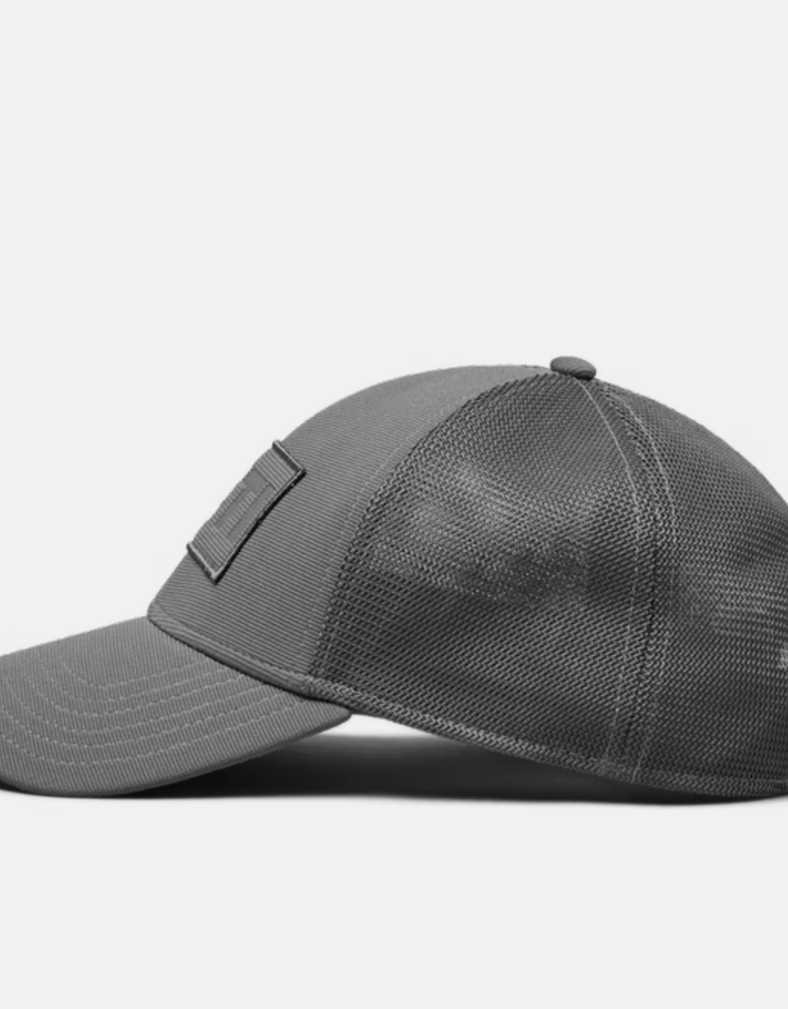 Core Patch Trucker Hat Gray On Gray