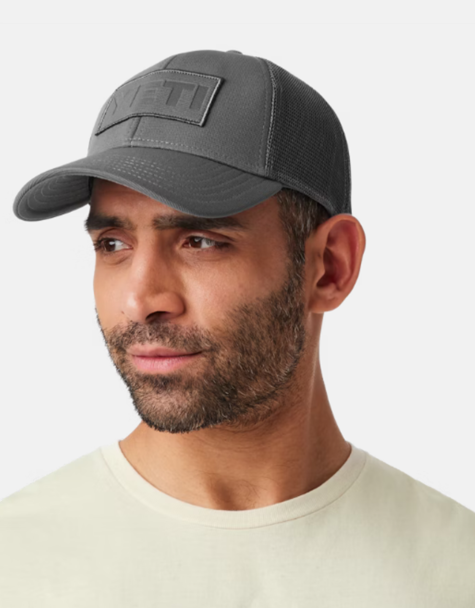 Core Patch Trucker Hat Gray On Gray
