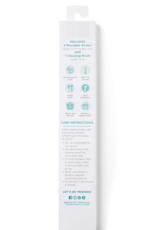 Swig Bride To Be + Silver Glitter Reusable Straw Set