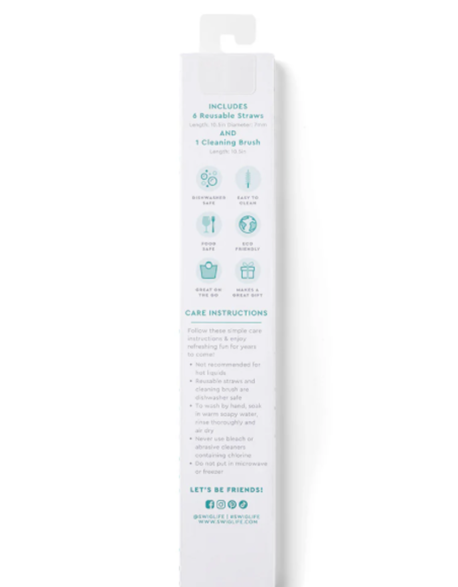 Swig Bride To Be + Silver Glitter Reusable Straw Set