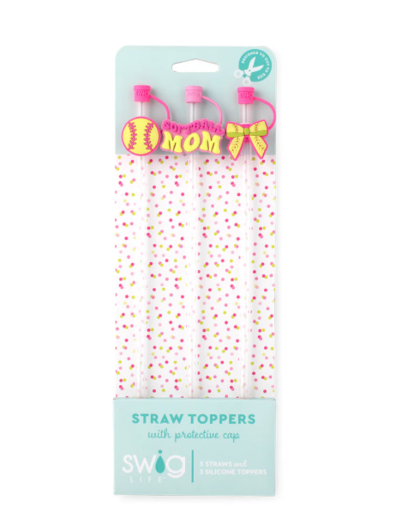 Swig Pitch Hit Run Straw Topper Set